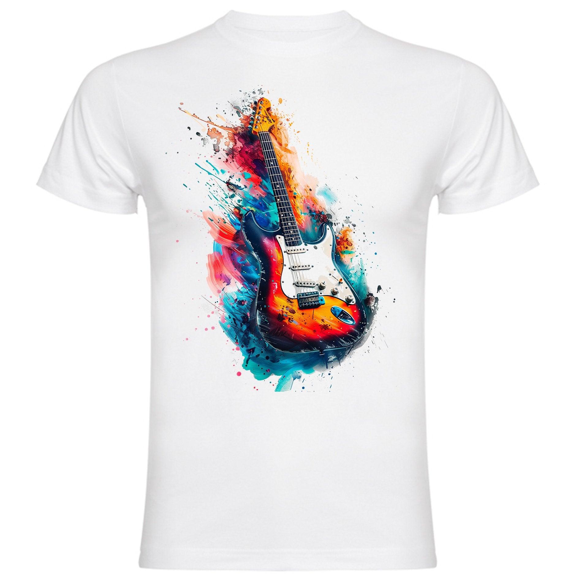 Guitarra con colores fluorescentes brillantes - Weare Young