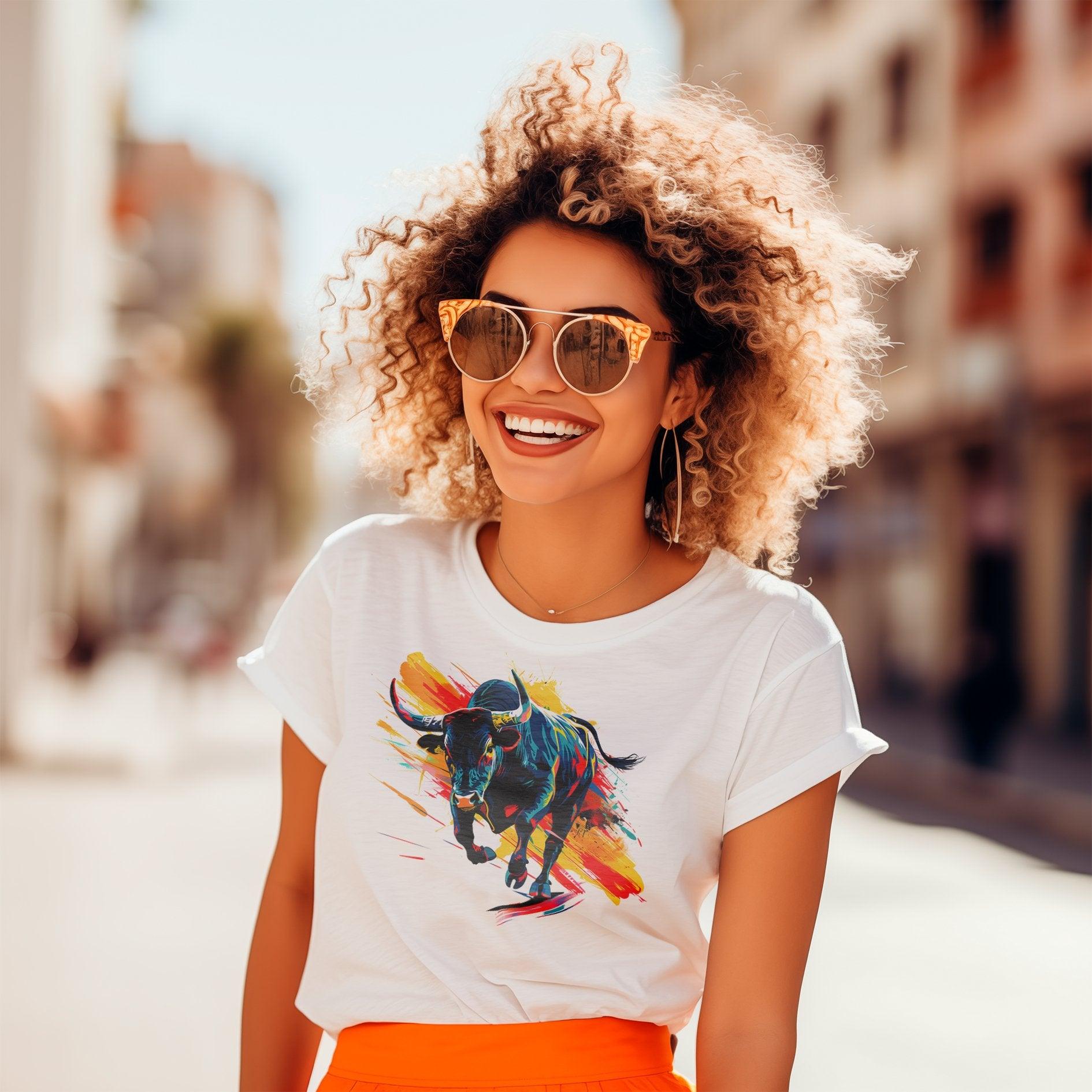 Toro corriendo colorido - Weare Young