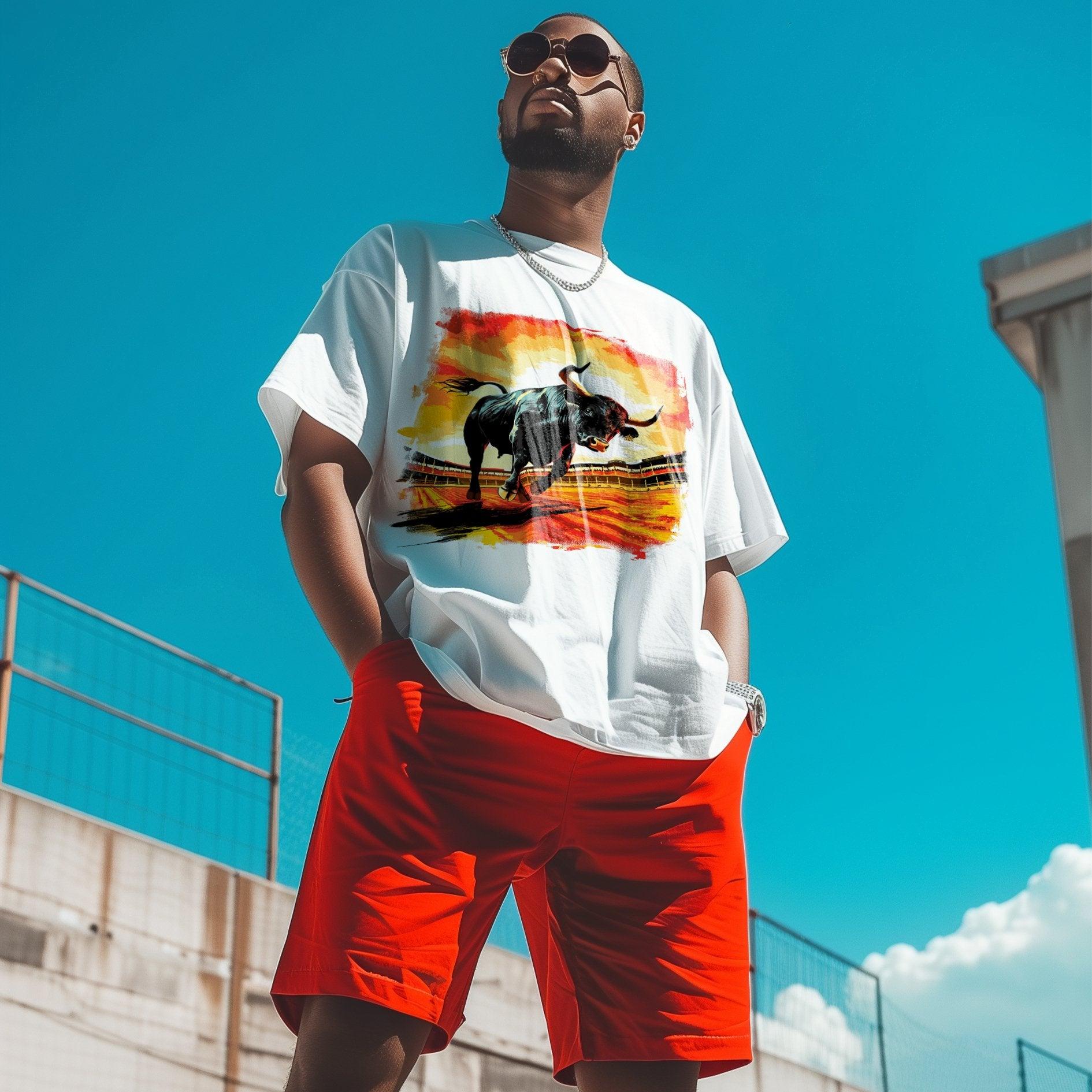Toro poderoso sobre un fondo vibrante - Weare Young